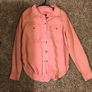 Pink button down shirt